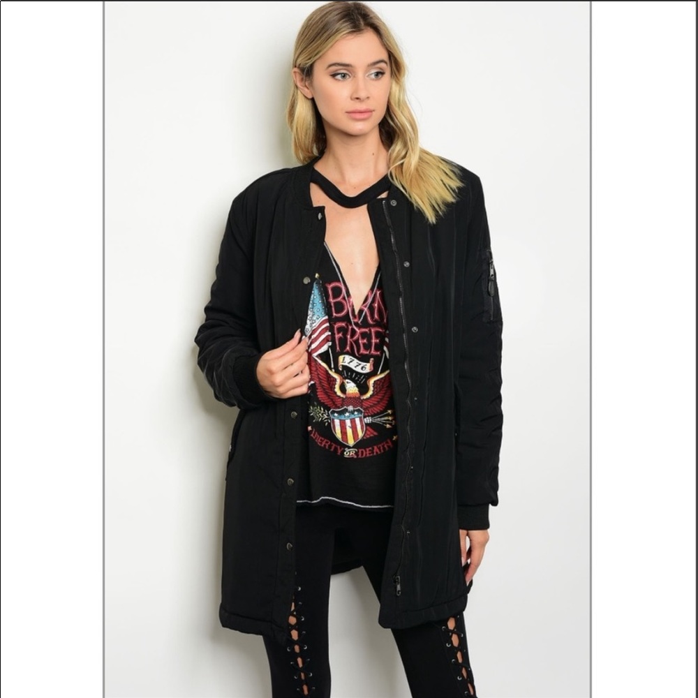 Women’s Laura Longline Bomber Jacket - Picture 3 of 8